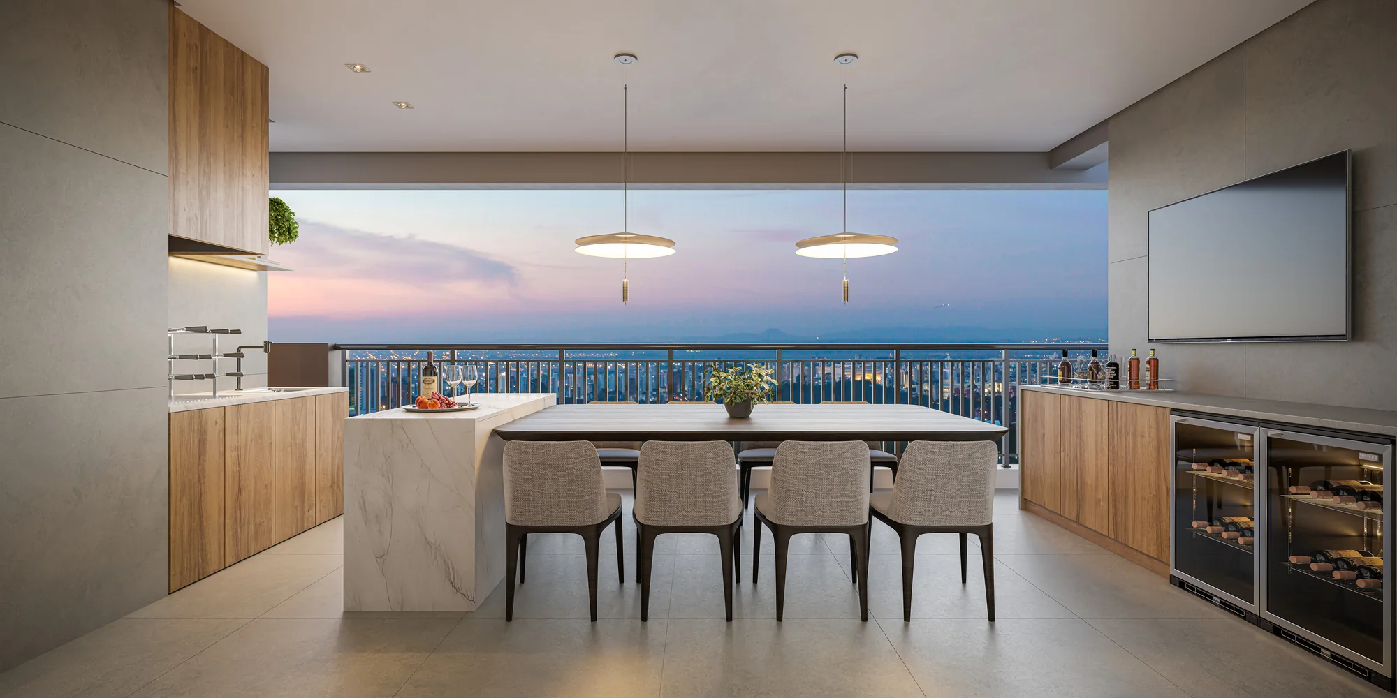 Terraço - apto 140m² (Perspectiva artística)