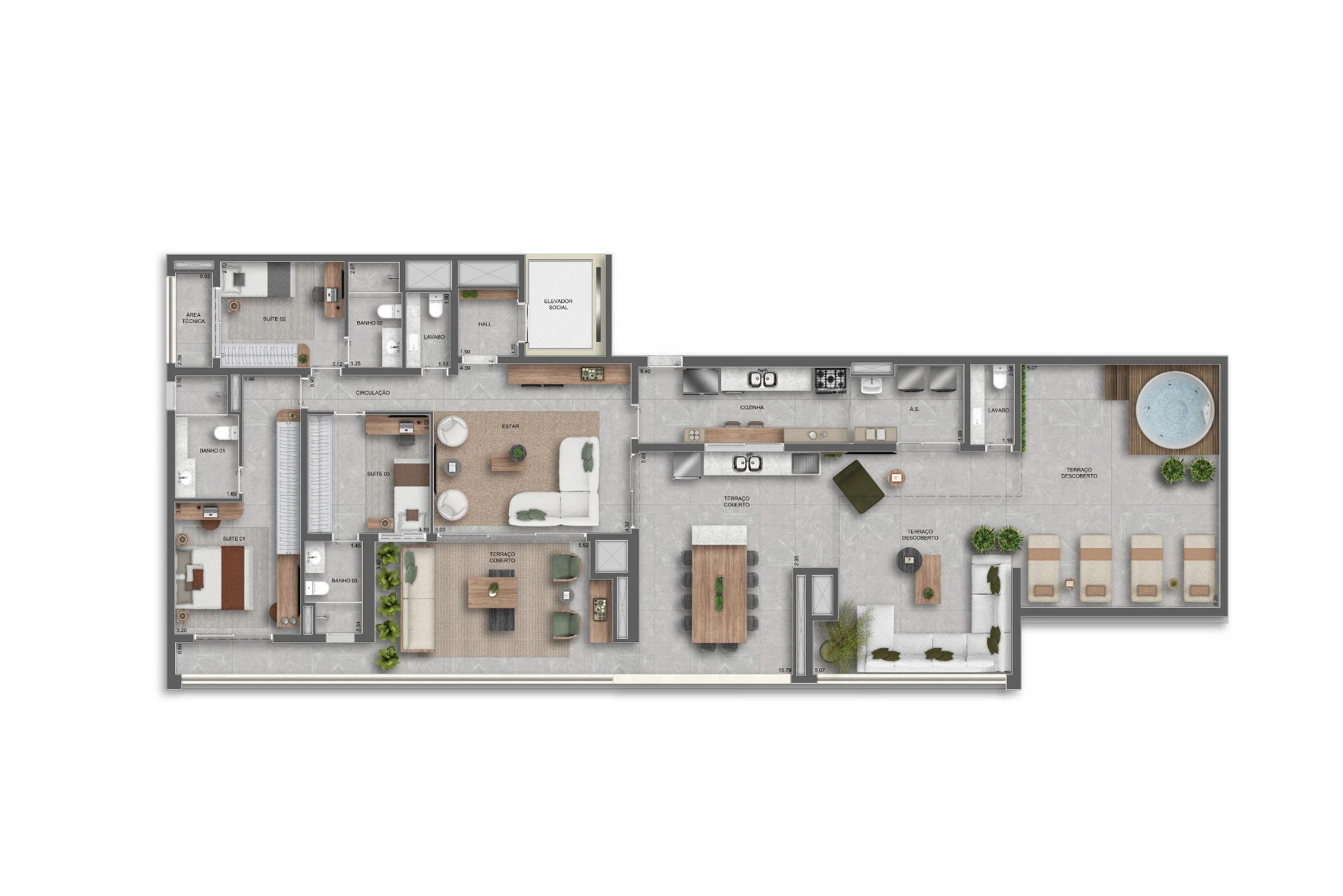 235m² | Penthouse (Perspectiva artística)