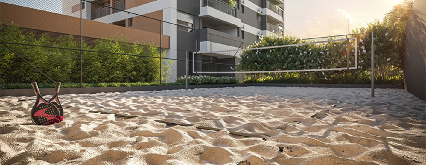 Quadra de beach tennis (Perspectiva artística)