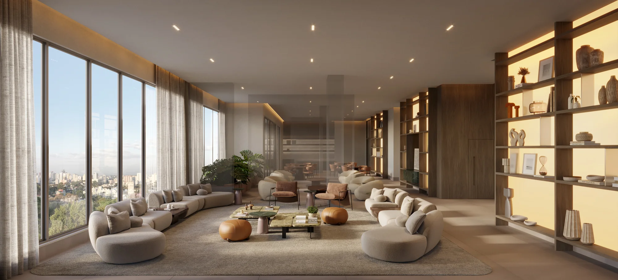 Salão de festas c/ 340m² (Perspectiva artística)