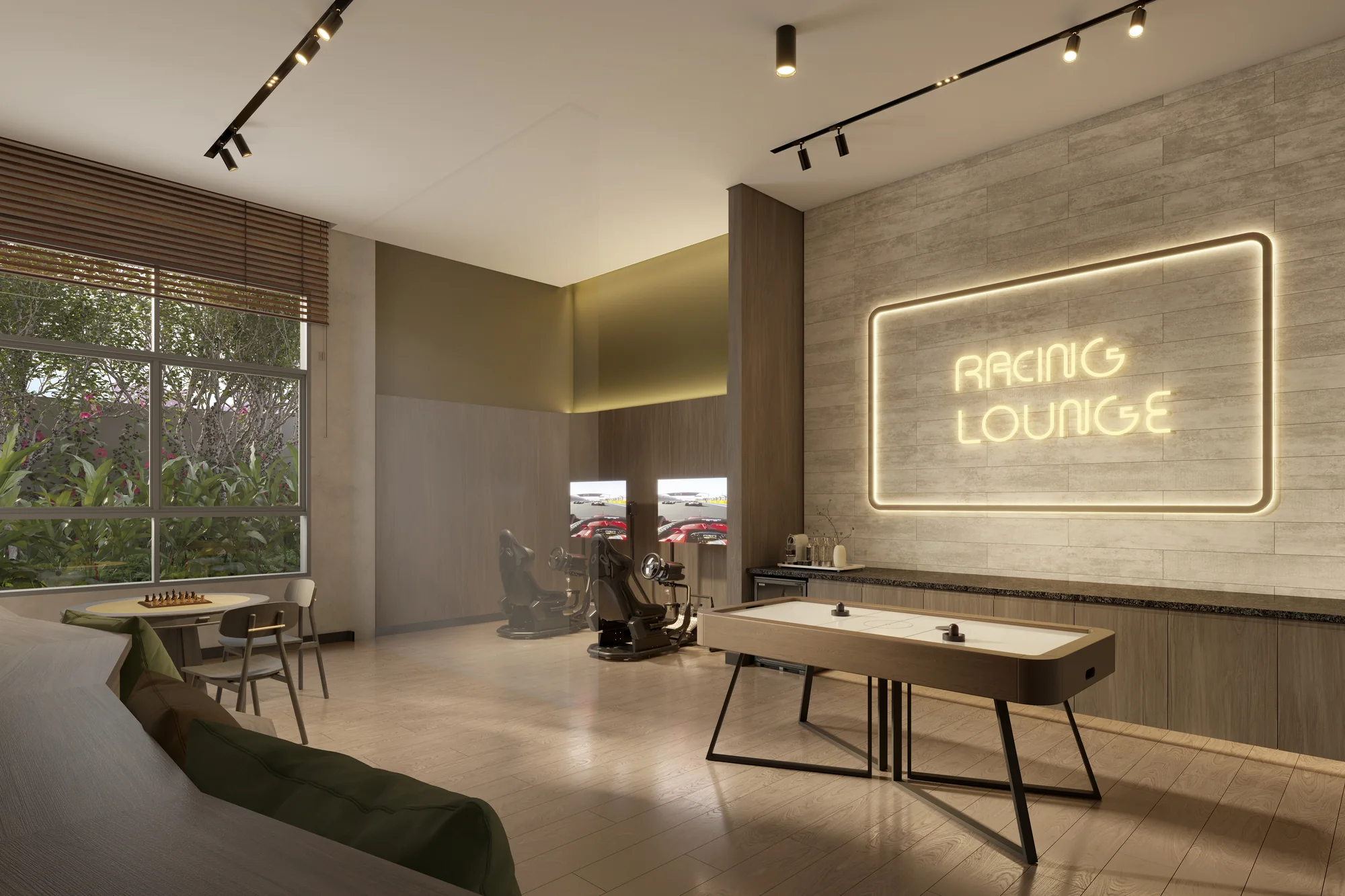 Racing lounge | Jogos (Perspectiva artística)