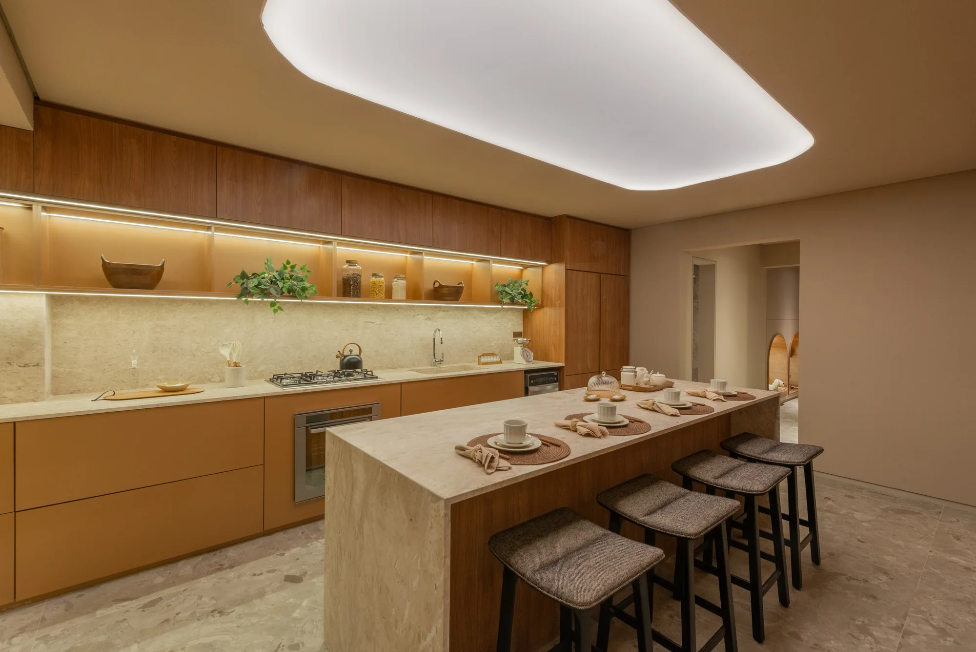 Cozinha - apto de 243m² (Foto do decorado)