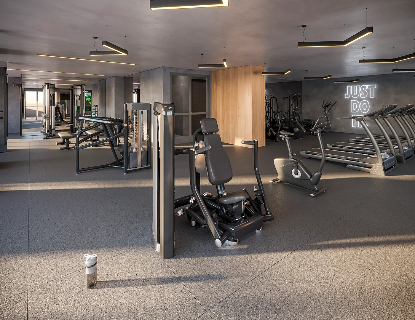 Fitness com 146m² - Torre 1 (Perspectiva artística)